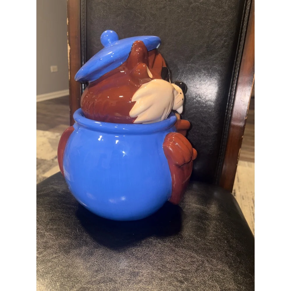 Vintage Taz / Tasmanian Devil Blue 1997 Warner Bros Cookie Jar - new with box
